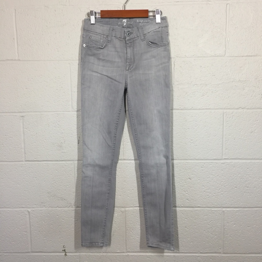 7FAM Women's High Waist Cropped Skinny Jeans